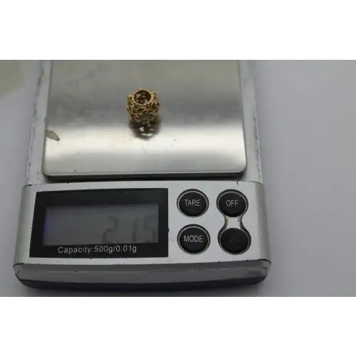 Authentic PANDORA 14k Y.G. OCEAN TREASURES RETIRED CHARM #