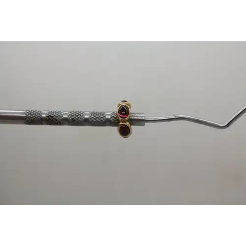 Authentic PANDORA 14k Y.G. RHODOLITE SPACER charm #