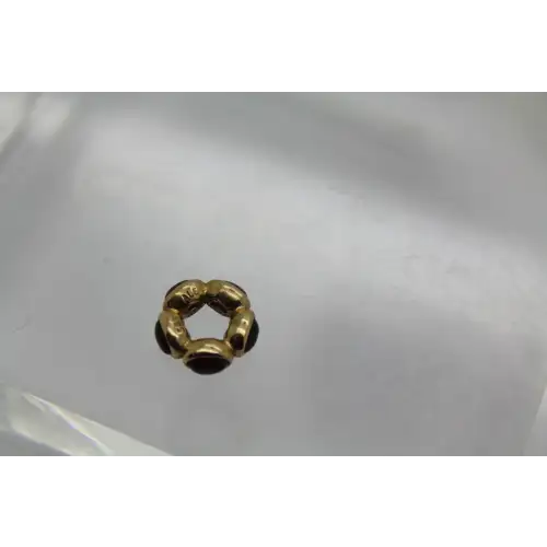 Authentic PANDORA 14k Y.G. RHODOLITE SPACER charm #