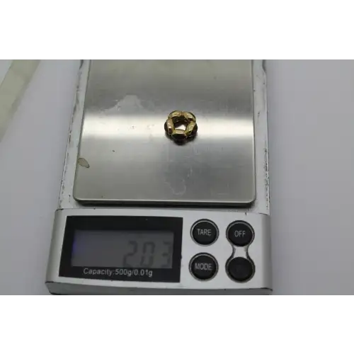 Authentic PANDORA 14k Y.G. RHODOLITE SPACER charm #