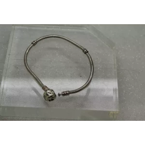 Authentic PANDORA .925 S.S. ALE BARREL STARTER CHARM bracelet 7 1/2