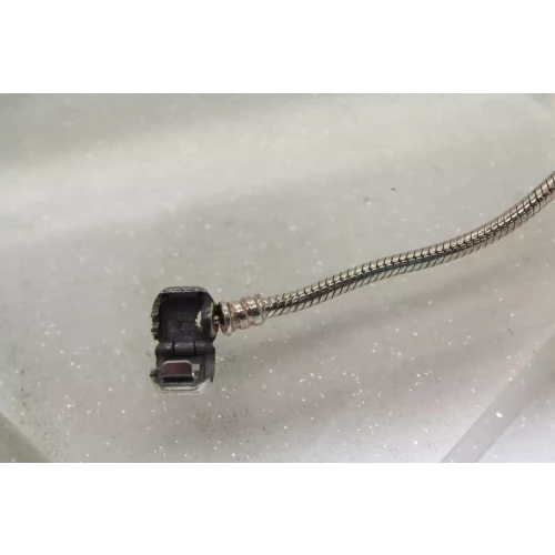 Authentic PANDORA .925 S.S. ALE BARREL STARTER CHARM bracelet 7 1/2