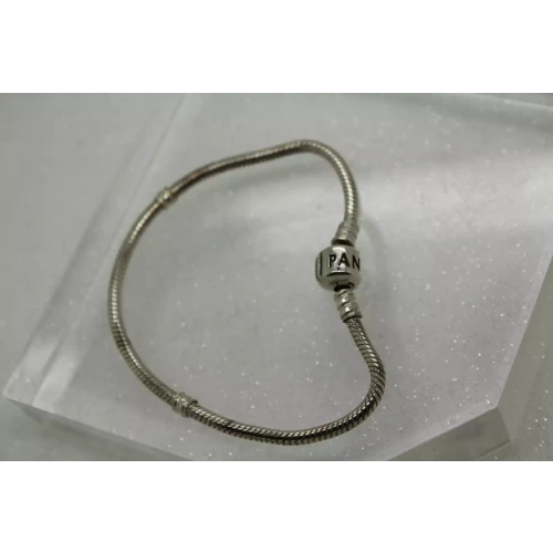 AUTHENTIC PANDORA .925 Sterling Silver BARREL CLASP BRACELET 7