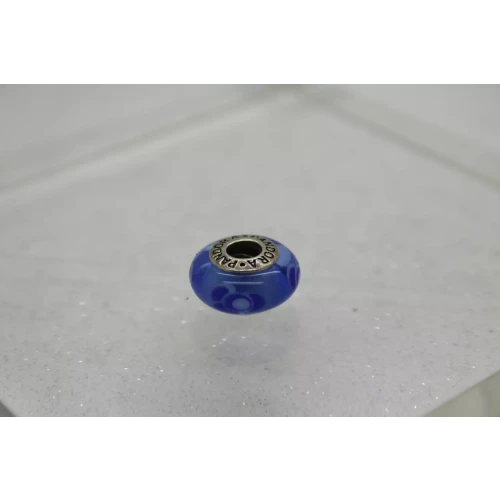 Authentic PANDORA ALE .925 BLUE FLOWER MURANO GLASS CHARM BEAD