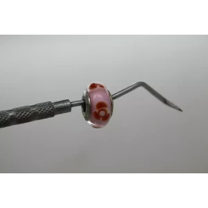 Authentic PANDORA ALE .925 PINK FLOWER  GLASS MURANO charm