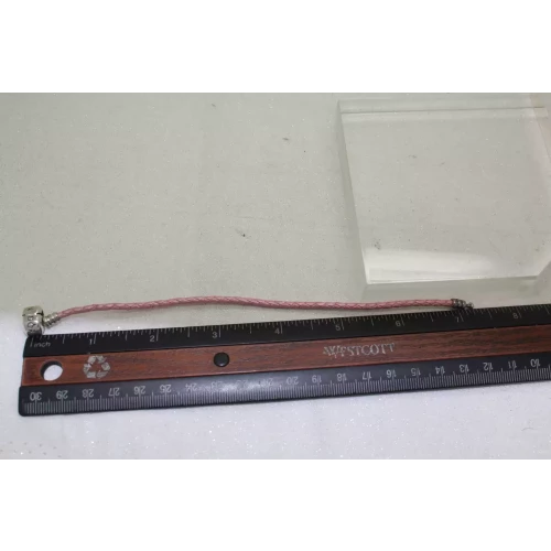 Authentic PANDORA ALE .925 PINK LEATHER BARREL CLASP 7 1/2