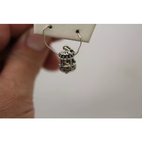 Authentic PANDORA ALE .925 S.S. 14k Y.G. BIRDCAGE charm