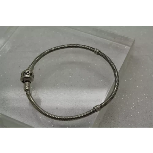 Authentic PANDORA ALE .925 S.S. BARREL CLASP CHARM bracelet 8