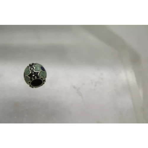 Authentic PANDORA ALE .925 S.S. BLUE ENAMEL DAISY FLOWER charm