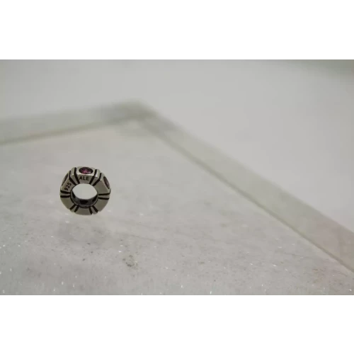 Authentic PANDORA ALE .925 S.S. PINK CZ TRINITY SPACER charm