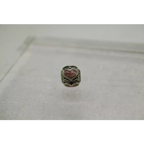 Authentic PANDORA ALE .925 S.S. ROSE PINK ENAMEL HEARTS charm