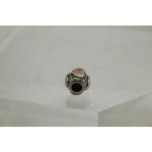 Authentic PANDORA ALE .925 S.S. ROSE PINK ENAMEL HEARTS charm