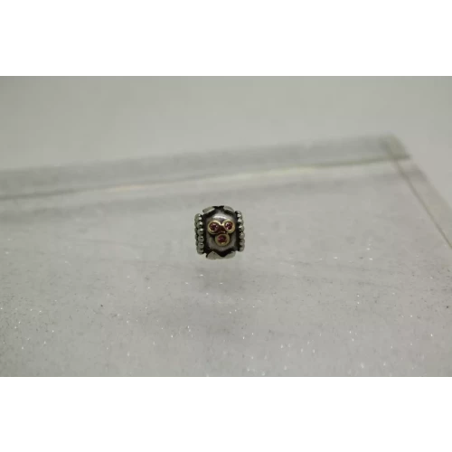 Authentic PANDORA ALE .925/14K MOM PINK CZ charm bead