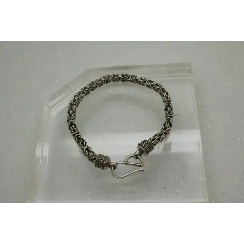 BALI SUARTI BA .925 S.S. 5mm BYZANTINE HOOK CLASP bracelet 8