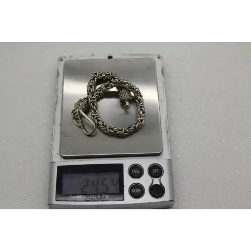 BALI SUARTI BA .925 S.S. 5mm BYZANTINE HOOK CLASP bracelet 8