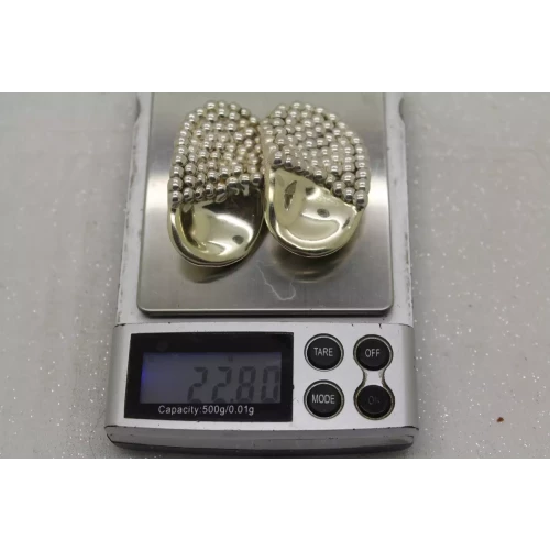 BAT AMI ISRAEL .925 S.S. MODERNIST DESIGN Clip On Earrings