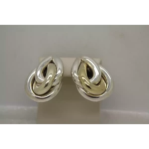 BAT AMI ISRAEL .925 S.S. TRIPLE SWIRL DESIGN CLIP ON earrings