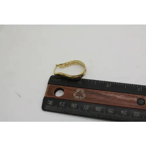 BGE BRADFORD EXCHANGE Vermeil .925 S.S. FOOTPRINTS in the Sand hoops (5)