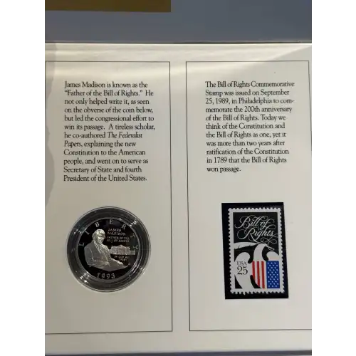 Bill of Rights (1993) - Set Half Dollar and Stamp