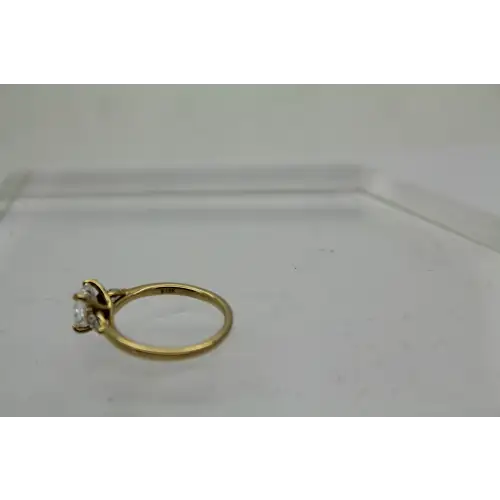 BLUE NILE 18k Y.G. BRILLIANT CUT 1.11ct DIAMOND w/ acc. 1.35ctw size 6.5