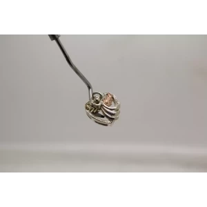 C CO. .925 S.S. 12k Black Hills Gold ANGEL HEART pendant