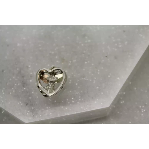C CO. .925 S.S. 12k Black Hills Gold ANGEL HEART pendant