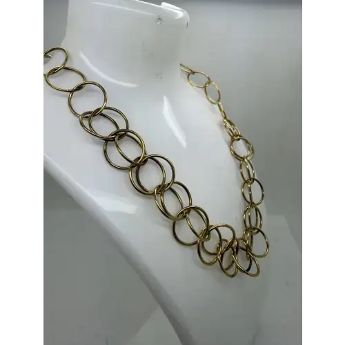 CANADA Gold Over .925 S.S. O LINK DESIGN STATEMENT necklace 18