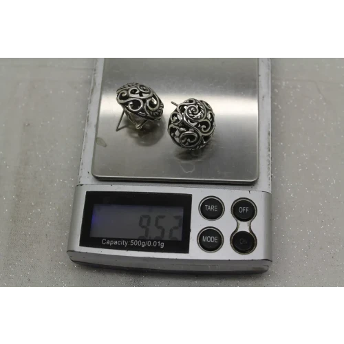 CARLOYN POLLACK RELIOS .925 S.S. SWIRL FILIGREE LEVER BACK earrings