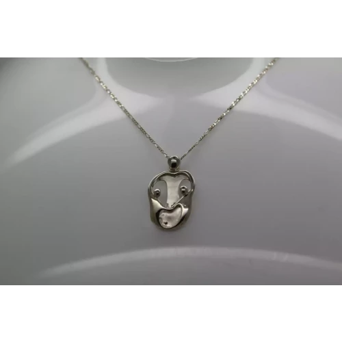 CAROLY POLLACK .925 S.S. MOTHER  TWO CHILDREN necklace 20