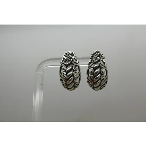 CAROLYN POLLACK .925 S.S. FILIGREE SCROLL LEVER BACK earrings