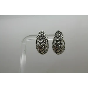 CAROLYN POLLACK .925 S.S. FILIGREE SCROLL LEVER BACK earrings