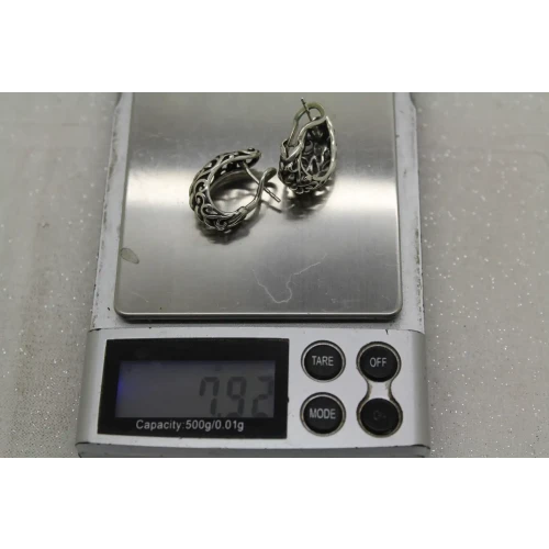 CAROLYN POLLACK .925 S.S. FILIGREE SCROLL LEVER BACK earrings