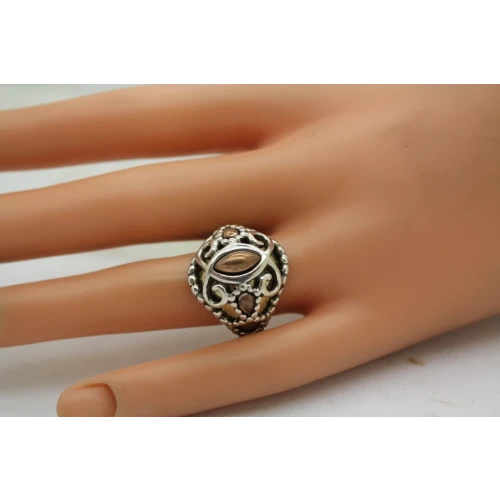 CAROLYN POLLACK .925 S.S. MIXED METAL OPULENCE ring size 8 #