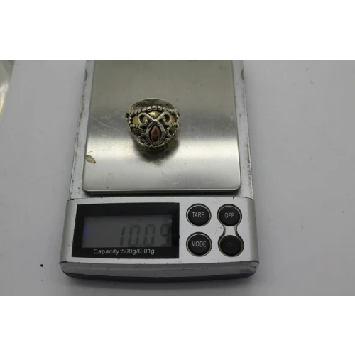 CAROLYN POLLACK .925 S.S. MIXED METAL OPULENCE ring size 8 #