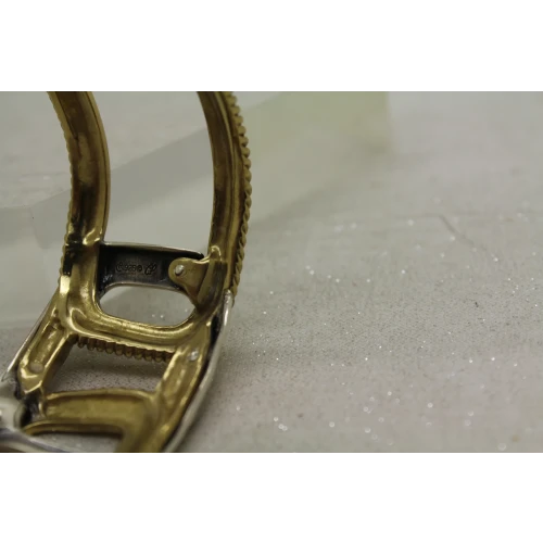 CAROLYN POLLACK RELIOS .925 S.S. & Brass BUCKLE CUFF