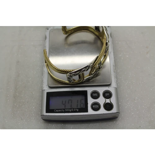 CAROLYN POLLACK RELIOS .925 S.S. & Brass BUCKLE CUFF