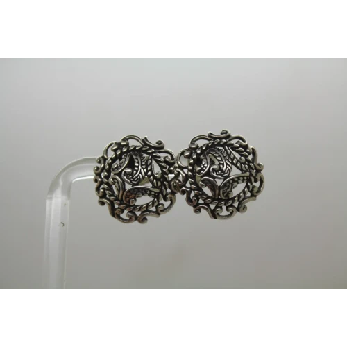 CAROLYN POLLACK RELIOS .925 S.S. DOMED FILIGREE PAISLEY earrings