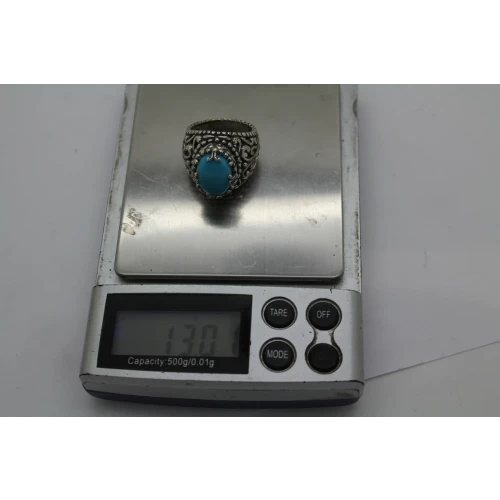 CAROLYN POLLACK RELIOS .925 S.S. TURQUOISE FILIGREE ring size 7