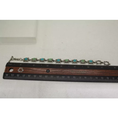CAROLYN POLLACK RELIOS .925 S.S. TURQUOISE TURTLE TOGGLE 7 1/2