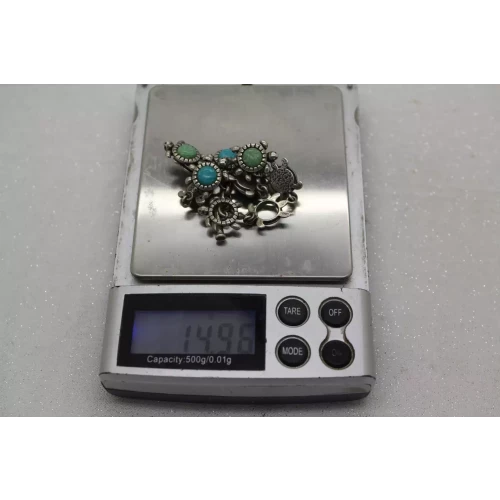 CAROLYN POLLACK RELIOS .925 S.S. TURQUOISE TURTLE TOGGLE 7 1/2