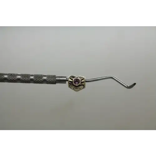 CHAMILIA .925 S.S. BIRTHDAY HEART FEBRUARY AMETHYST BEAD