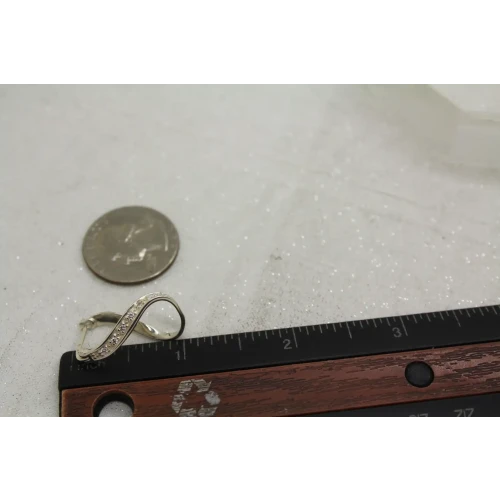 CHAMILIA .925 S.S. CZ INFINITY CHARM HOOP earrings