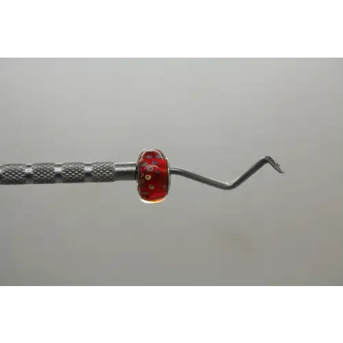 CHAMILIA .925 S.S. RED MURANO GLASS BEAD ROCKY RAKU charm