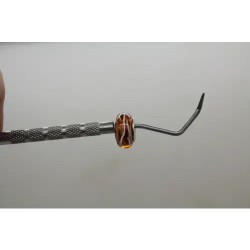 CHAMILIA .925 S.S. UMBRA SWIRL ORANGE/AMBER MURANO BEAD charm