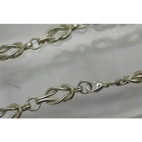 CHUNKY .925 S.S. INFINITY LOVE KNOT CHOKER necklace 15