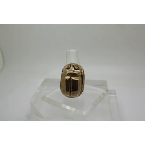 Chunky MIXED METALS & .925 S.S. EGYPTIAN SCARA ring size 7.75 51g