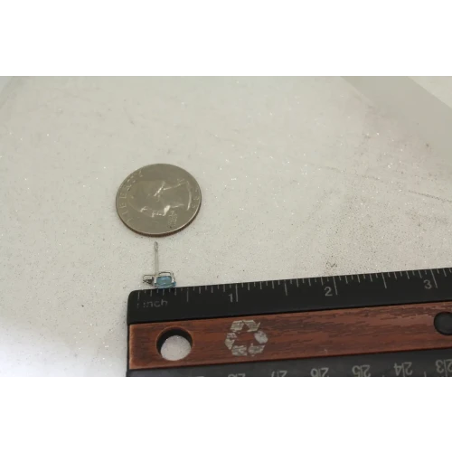 CID .925 S.S. BLUE TOPAZ & DIAMOND STUD style earrings