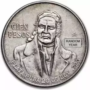 Cien Pesos 100 Peso .720 Silver