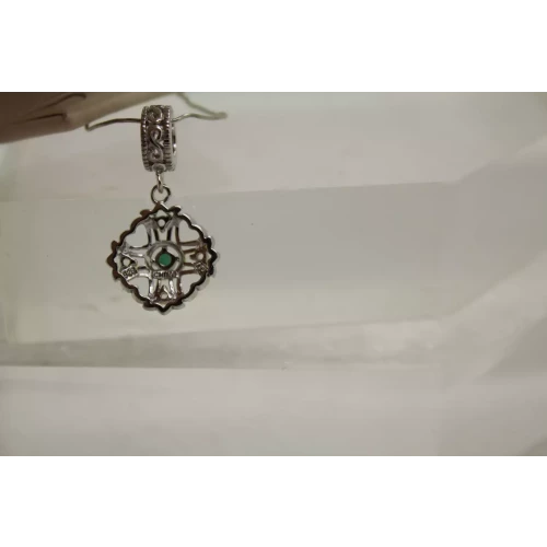 CONCORDE COLLECTION .925 S.S. IRISH PRAYER EMERALD DANGLE charm