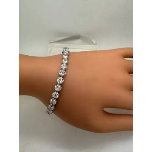 DBJ .925 S.S. 5mm ROUND CZ TENNIS Bracelet 7.5